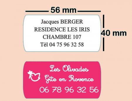 abc-marquage.com - Autocollant objets format adresse